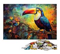 Adults 1000 Pieces Puzzle Flowered Toucan Impossible Puzzle for And Teenager Age 14 Years Up 1000 PCS(75x50cm)