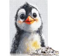 Adults 1000 Pieces Puzzle Fluffy Penguin Chick Wooden Puzzles Jigsaw Puzzles for Adults 1000pcs (75x50cm)