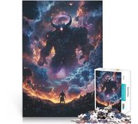 Adults 1000 Pieces Puzzle Giant Demon vs Hero in Galaxy Space Hands-on-Spiel Künstlersammlung, Bildende Kunst75x50cm