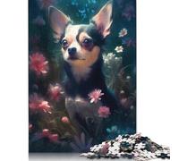 Adults 1000 Pieces Puzzle Gifts Chihuahua Dog Fairy Tale Wooden Puzzles for Adults Puzzles 1000pcs (75x50cm)