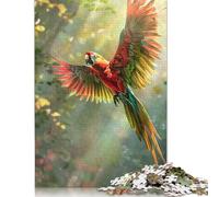 Adults 1000 Pieces Puzzle Gifts Colorful Parrot in Flight Puzzles Jigsaw Puzzles for Adults Educational Game Challenge Toy 38x26cm/1000pcs