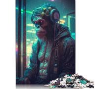 Adults 1000 Pieces Puzzle Gifts Futuristic Chimpanzee Puzzles for Adults Teenagers Age 12+ 1000pcs (75x50cm)