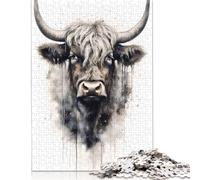 Adults 1000 Pieces Puzzle Gifts Yak Ink Art Wood Puzzles Educational Game Challenge Toy 1000pcs (75x50cm)