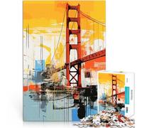 Adults 1000 Pieces Puzzle Golden Gate Bridge Spielzeug für die ganze Familie eignet sich ideal als Geschenk für die ganze Familie38x26cm