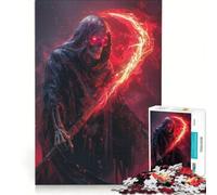 Adults 1000 Pieces Puzzle Grim Reaper of Fire, Toy Wall Decor, Fun at Home Activities, Improving Love between Couples 38X26CM