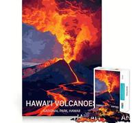 Adults 1000 Pieces Puzzle Hawaii Volcanoes National Park Sharp Edge Game Mind Skill Fun Quiet Play Game Christmas Calm Gift (38x26cm)