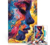 Adults 1000 Pieces Puzzle Her face Spielzeug Lernspiele Stressabbau mit vollständig ineinander greifenden, zufällig geformten Teilen52x38cm