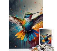 Adults 1000 Pieces Puzzle Hummingbird in Flight Jigsaws for Adults Puzzle For Family Fun Educational Challenge Toy Intellectual Game (38x26cm)