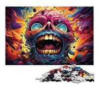 Adults 1000 Pieces Puzzle Imagine Colorful Psychedelic Monsters Impossible Puzzle for And Teenager Age 14 Years Up 1000 PCS(75x50cm)