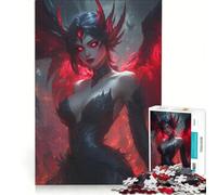 Adults 1000 Pieces Puzzle Infernal Empress, Fun Games, Perfect Decoration, with Fully Interlocking Randomly Shaped Pieces (38x26cm)