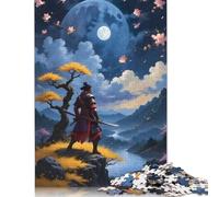Adults 1000 Pieces Puzzle Japanese Samurai Katana Wooden Puzzles Jigsaw Puzzles for Adults 1000pcs (75x50cm)
