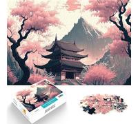 Adults 1000 Pieces Puzzle Japanese Temple Stressabbau Staycation Zeit totschlagen Tolle Geschenke und Spielzeuge50x70cm