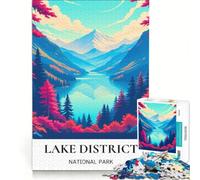 Adults 1000 Pieces Puzzle Lake District National Park | 38x26cm Fun Games Every Piece is Unique with Matching Poster and Trivia Sheet