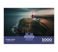 Adults 1000 Pieces Puzzle Lighthouse on Cliffside Jigsaws for Adults Anti-Stress Toys Staycation Kill Time Challenging To Complete 52x38cm/1000pcs