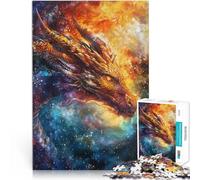 Adults 1000 Pieces Puzzle Majestic Dragon Blaze Stressabbau Schwierige Herausforderung Geburtstagsgeschenk75x50cm