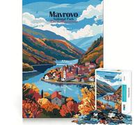 Adults 1000 Pieces Puzzle Mavrovo National Park, North Macedonia Sharp Edge Game Mind Skill Fun Quiet Play Game Christmas Calm Gift (50x75cm)