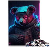 Adults 1000 Pieces Puzzle mechanical bear DIY Puzzle Toys 26x38cm Challenging To Complete But Fun And Humorous for ages 14+