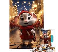 Adults 1000 Pieces Puzzle Merry Animal Pixels Addictive Toys to Cultivate Patience Educational Game Family Activities Art Work Gifts (Size 38x52cm)