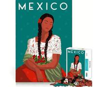 Adults 1000 Pieces Puzzle Mexico Sharp Edge Game Mind Skill Fun Quiet Play Game Christmas Calm Gift (50x75cm)
