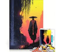 Adults 1000 Pieces Puzzle Monk in Nature Relaxing Games Parent-child Interaction Birthday Present,Travel Gifts 38x52cm