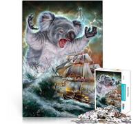 Adults 1000 Pieces Puzzle Monster Koala Kraken Challenging Game and Family Play 26x38cm Home Art Decor for Age 14+