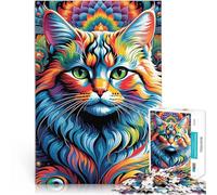 Adults 1000 Pieces Puzzle Mystical Cat Mirage Interessante Stressreduzierung eignet sich ideal als Geschenk für die ganze Familie75x50cm