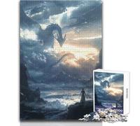Adults 1000 Pieces Puzzle Mythical Dragons Awakening Relaxing Gentle Leisure Pursuit Fine Smooth Cut Craft Toy Size 50x75cm