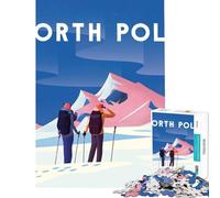 Adults 1000 Pieces Puzzle North Pole for Educational Game Challenge Toy for Educational Game Home Art Decor Art Work Gifts (Size 38x26cm)
