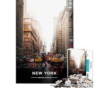 Adults 1000 Pieces Puzzle NYC, United States Of Amer Educational Challenge Wall Decoration Anti-Stress Toys for And 14 Years And over (50x75cm)