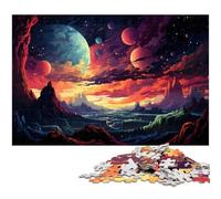 Adults 1000 Pieces Puzzle Painted Cosmic Landscape Impossible Puzzle for And Teenager Age 14 Years Up 1000 PCS(75x50cm)