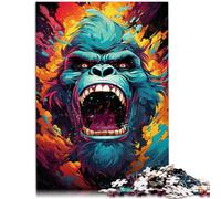 Adults 1000 Pieces Puzzle Painting color orangutan Toys Educational Games Stress Relieving 26x38cm is ideal as gifts for the whole family