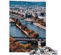 Adults 1000 Pieces Puzzle Paris City Skyline Jigsaws for Adults Puzzle For Family Fun Educational Challenge Toy Intellectual Game (75x50cm/1000pcs)