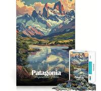 Adults 1000 Pieces Puzzle Patagonia Landscape Art Print Sharp Edge Game Mind Skill Fun Quiet Play Game Christmas Calm Gift (50x75cm)