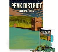 Adults 1000 Pieces Puzzle Peak District Minimal England National Park Sharp Edge Game Mind Skill Fun Quiet Play Game Christmas Calm Gift (50x75cm)