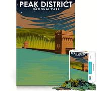 Adults 1000 Pieces Puzzle Peak District Nat Park Art Sharp Edge Game Mind Skill Fun Quiet Play Game Christmas Calm Gift (38x26cm)