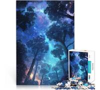 Adults 1000 Pieces Puzzle Radiant Cosmic Forest Geschenke zum Suchbegriff: "Herausfordernde Spiele" für Heimdekoration75x50cm