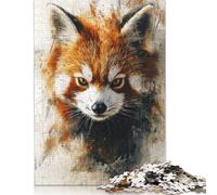 Adults 1000 Pieces Puzzle Red Panda Portrait Puzzle Adult Jigsaw Puzzle Family Entertainment Toys 1000pcs (75x50cm)