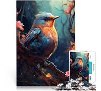 Adults 1000 Pieces Puzzle Robin Colour Precision Cut Jigsaw Puzzle 26x38cm is ideal as gifts for the whole family for teenager Age 14+