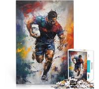 Adults 1000 Pieces Puzzle Rugby Warrior Familienspiel zum Stressabbau, schwierige Herausforderung Kunstwerk Geschenk52x38cm