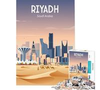 Adults 1000 Pieces Puzzle Saudi Arabia for Educational Game Challenge Toy for Educational Game Home Art Decor Art Work Gifts (Size 38x26cm)