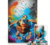 Adults 1000 Pieces Puzzle Sea Turtle Toy Wall Decor Fun at Home Activities Improving Love between Couples 50x75cm