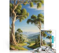 Adults 1000 Pieces Puzzle Serene Valley Landscape Trainieren Sie Ihr Gehirn und Ihre Hände Wanddekoration75x50cm