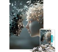 Adults 1000 Pieces Puzzle Shattered Faces︰ Light And Dark Addictive Toys to Cultivate Patience Educational Game Family Activities Art Work Gifts (Size 38x52cm)