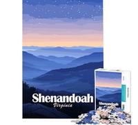 Adults 1000 Pieces Puzzle Shenandoah National Park, Virginia Landscape Relaxing Games Brain Intelligence Challenge Addictive Toys Birthday Gifts For Family Fun (Size 38x26cm)