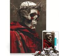 Adults 1000 Pieces Puzzle Skull of A Dead Skeleton Toy Wall Decor Fun at Home Activities Improving Love between Couples 38x26cm