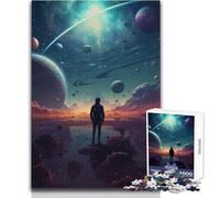 Adults 1000 Pieces Puzzle Space Fantasy Enjoyful Peaceful Spare Time Exact Precision Fit Play Toy Size 38x52cm