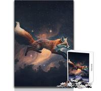 Adults 1000 Pieces Puzzle Space Fox Enjoyful Peaceful Spare Time Exact Precision Fit Play Toy Size 38x52cm