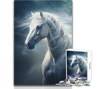 Adults 1000 Pieces Puzzle Space Horse Animal Enjoyful Peaceful Spare Time Exact Precision Fit Play Toy Size 38x26cm
