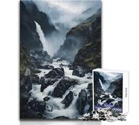 Adults 1000 Pieces Puzzle Stunning Falls Enjoyful Peaceful Spare Time Exact Precision Fit Play Toy Size 38x26cm