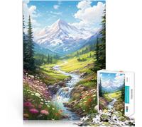 Adults 1000 Pieces Puzzle Summer mountains art Help the brain exercise addictive toys to cultivate patience Home Art Decor 26x38cm